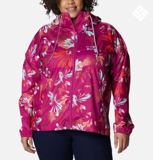 Women's Columbia Flash Challenger Novelty Windbreaker Jackets Flower | Plus Size CA-K5L13